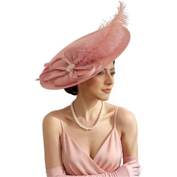Women\'s Fascinator Hat Elegant Flower Mesh Feathers Headband Derby Hat main image 7